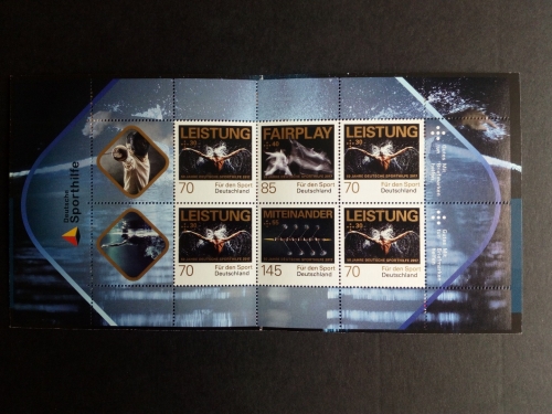 DEUTSCHLAND MH 106 POSTFRISCH(MINT) 50 JAHRE DEUTSCHE SPORTHILFE 2017 POSTPREIS 7,25 €