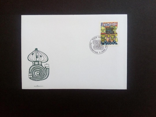 LIECHTENSTEIN MI-NR. 1060 FDC FRIEDENSREICH HUNDERTWASSER HOMMAGE 1993