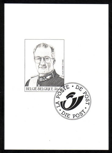 BELGIEN BLOCK 69 SCHWARZDRUCK - SONDERDRUCK - KÖNIG ALBERT II.