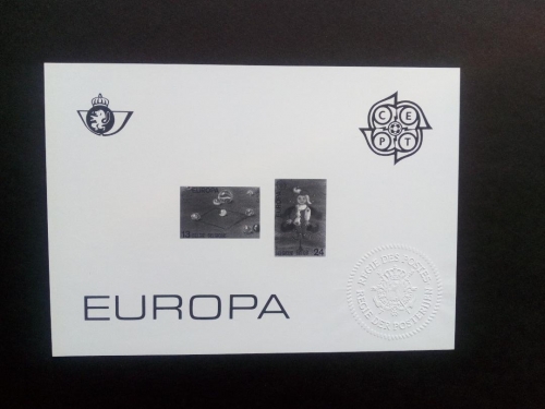 BELGIEN MI-NR. 2375-2376 POSTFRISCH IM SONDERBLATT SCHWARZDRUCK EUROPA 1989 KINDERSPIELE