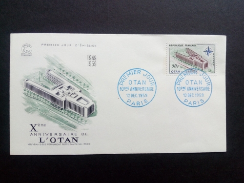 FRANKREICH MI-NR. 1272 FDC 10 JAHRE NATO 1959
