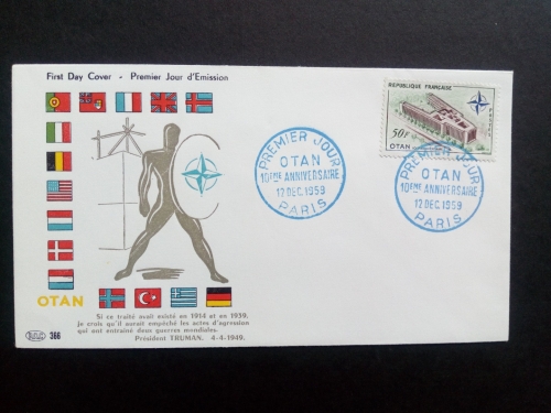 FRANKREICH MI-NR. 1272 FDC NATO 1959