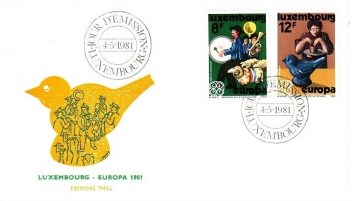 LUXEMBOURG MI-NR. 1031-1032 FDC EUROPA 1981 FOLKLORE