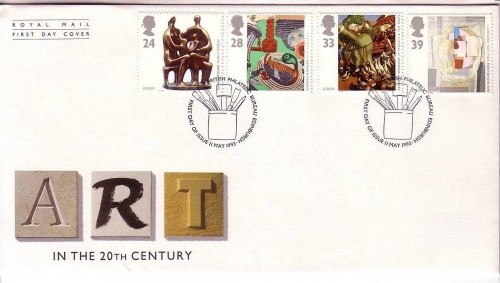 GROSSBRITANNIEN MI-NR. 1451-1454 FDC CEPT 1993 ZEITGENÖSSISCHE KUNST