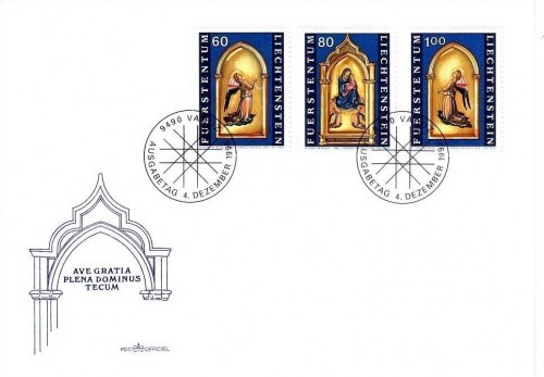LIECHTENSTEIN MI-NR. 1120-1122 FDC WEIHNACHTEN 1995