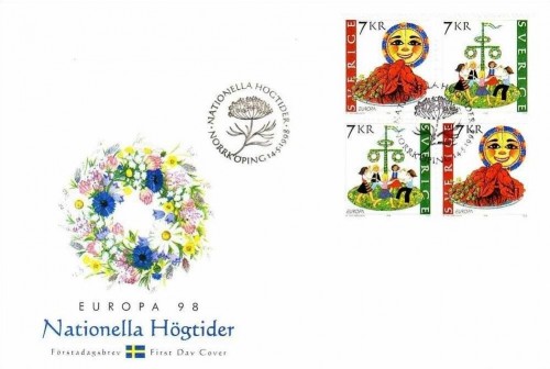 SCHWEDEN MI-NR. 2058-2059 FDC EUROPA 1998 FESTE UND FEIERTAGE