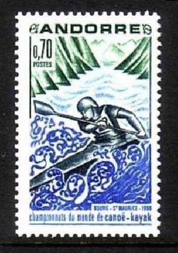 FRANZÖSISCH ANDORRA MI-NR. 216 POSTFRISCH(MINT) WILDWASSERKANU WM 1969