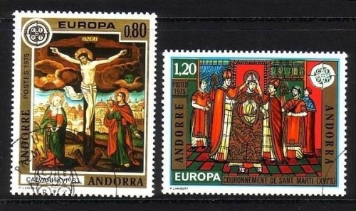FRANZÖSISCH ANDORRA MI-NR. 264-265 GESTEMPELT(USED) EUROPA 1975