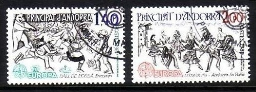 ANDORRA FRANZÖSISCH MI-NR. 313-314 GESTEMPELT(USED) EUROPA 1981 FOLKLORE
