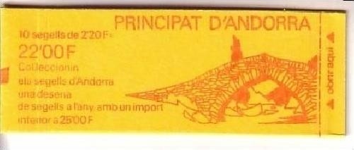 ANDORRA FRANZÖSISCH MH 0-2 mit MI-NR. 387 POSTFRISCH(MINT) FREIMARKE WAPPEN