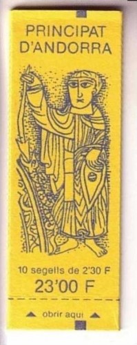 ANDORRA FRANZÖSISCH MH 0-3 mit MI-NR. 407 POSTFRISCH(MINT) FREIMARKE WAPPEN 1990
