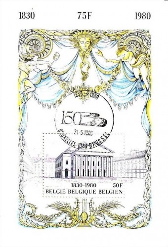 BELGIEN BLOCK 49 GESTEMPELT(USED) THEATRE ROYAL de la MONNAIE