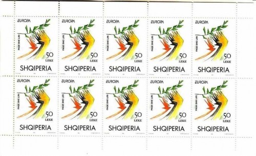 ALBANIEN MI-NR. 2556-2557 POSTFRISCH(MINT) KLEINBOGENSATZ EUROPA 1995 FRIEDEN und FREIHEIT
