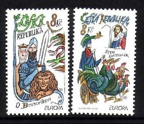 TSCHECHISCHE REPUBLIK MI-NR. 144-145 POSTFRISCH(MINT) EUROPA 1997 SAGEN und LEGENDEN