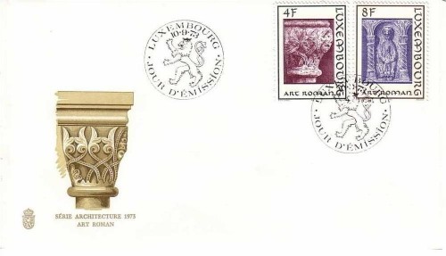 LUXEMBOURG MI-NR. 866-867 FDC ARCHITEKTUR ROMANTIK 1973