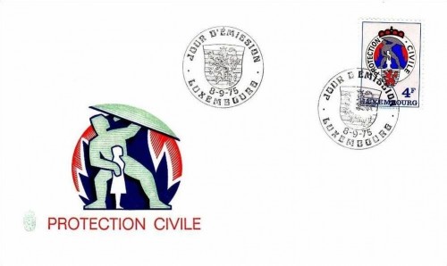 LUXEMBOURG MI-NR. 910 FDC ZIVILSCHUTZ WAPPEN