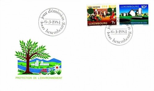 LUXEMBOURG MI-NR. 1095-1096 FDC UMWELTSCHUTZ 1984