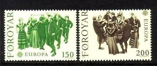 FÄRÖER MI-NR. 63-64 POSTFRISCH(MINT) EUROPA 1981 FOLKLORE