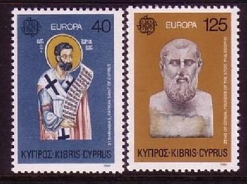 ZYPERN MI-NR. 520-521 POSTFRISCH(MINT) EUROPA 1980 PERSÖNLICHKEITEN