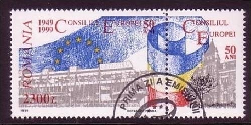 RUMÄNIEN MI-NR. 5409 GESTEMPELT(USED) Zf MITLÄUFER 1999 - 50 JAHRE EUROPARAT