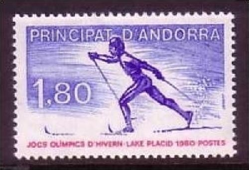 ANDORRA FRANZÖSISCH MI-NR. 304 POSTFRISCH(MINT) OLYMPISCHE WINTERSPIELE 1980 - SKILANGLAUF