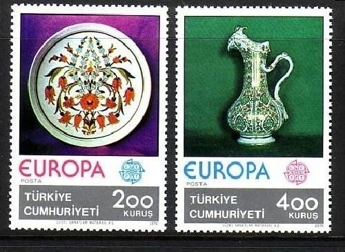 TÜRKEI MI-NR. 2385-2386 POSTFRISCH(MINT) EUROPA 1976 KUNSTHANDWERK