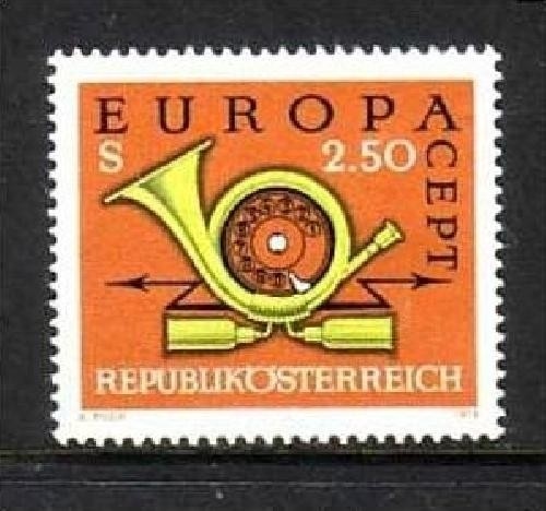 ÖSTERREICH MI-NR. 1416 POSTFRISCH(MINT) EUROPA 1973 POSTHORN