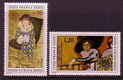 FRANKREICH MI-NR. 1915-1916 POSTFRISCH EUROPA 1975 GEMÄLDE PICASSO