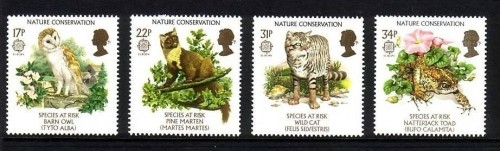 GROSSBRITANNIEN 1068-1071 POSTFRISCH(MINT) EUROPA 1986 NATUR- und UMWELTSCHUTZ EULE FROSCH KATZE