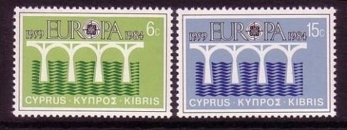 ZYPERN MI-NR. 611-612 POSTFRISCH(MINT) EUROPA 1984 BRÜCKE