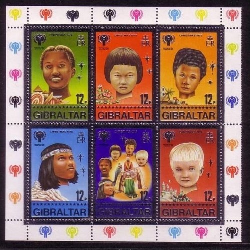 GIBRALTAR BLOCK 6 POSTFRISCH(MINT) JAHR DES KINDES WEIHNACHTEN 1979