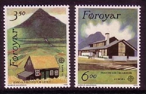 FÄRÖER MI-NR. 198-199 POSTFRISCH(MINT) EUROPA 1990 POSTALISCHE EINRICHTUNGEN