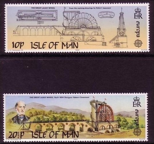 INSEL MAN MI-NR. 240-241 POSTFRISCH(MINT) EUROPA 1983 GROSSE WERKE WASSERRAD