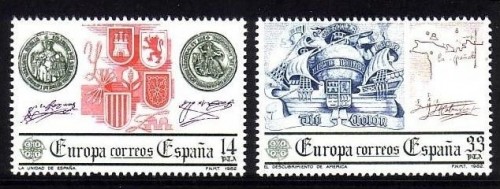 SPANIEN MI-NR. 2545-2546 POSTFRISCH(MINT) EUROPA 1982 HISTORISCHE EREIGNISSE SCHIFFE