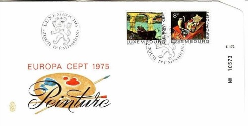 LUXEMBOURG MI-NR. 904-905 FDC EUROPA CEPT 1975 - GEMÄLDE