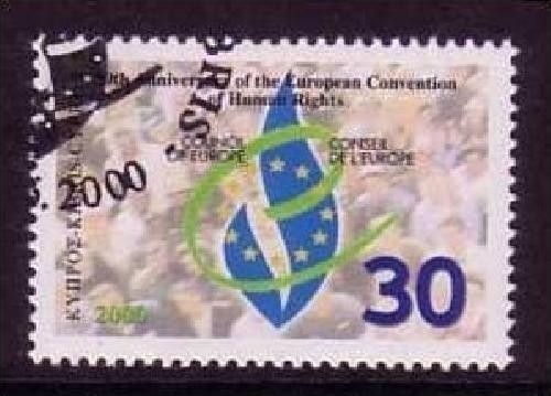 ZYPERN MI-NR. 965 GESTEMPELT(USED) MENSCHENRECHTSKONVENTION 2000
