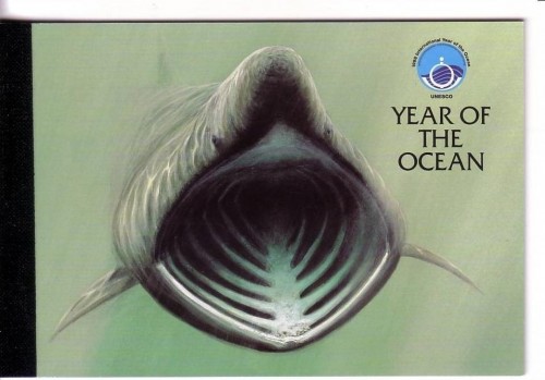 INSEL MAN MH 42 POSTFRISCH(MINT) YEAR OF THE OCEAN HAIE WALE - DELFINE