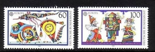 DEUTSCHLAND MI-NR. 1417-1418 POSTFRISCH(MINT) EUROPA 1989 KINDERSPIELE PUPPENTHEATER