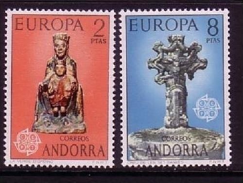 ANDORRA SPANISCH MI-NR. 88-89 POSTFRISCH(MINT) EUROPA 1974 SKULPTUREN