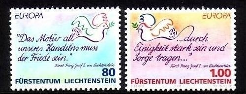 LIECHTENSTEIN MI-NR. 1103-1104 POSTFRISCH(MINT) EUROPA 1995 FRIEDEN und FREIHEIT