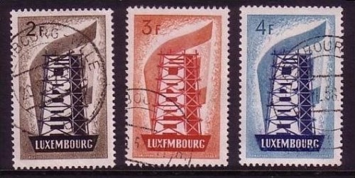 LUXEMBURG MI-NR. 555-557 GESTEMPELT(USED) CEPT 1956 EUROPA