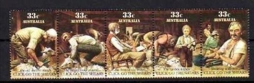 AUSTRALIEN MI-NR. 979-983 ZD POSTFRISCH(MINT) SCHAFSCHUR - CLICK GO THE SHEARS