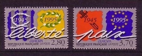FRANKREICH MI-NR. 3084-3085 POSTFRISCH(MINT) EUROPA 1995 FRIEDEN und FREIHEIT