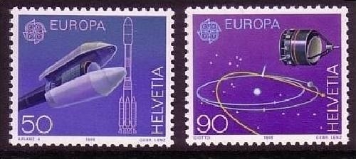 SCHWEIZ MI-NR. 1444-1445 POSTFRISCH(MINT) EUROPA 1991 EUROPÄISCHE WELTRAUMFAHRT