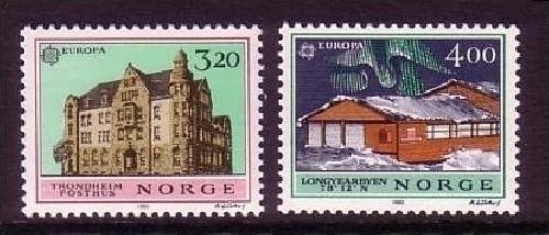 NORWEGEN MI-NR. 1046-1047 POSTFRISCH(MINT) EUROPA 1990 POSTALISCHE EINRICHTUNGEN