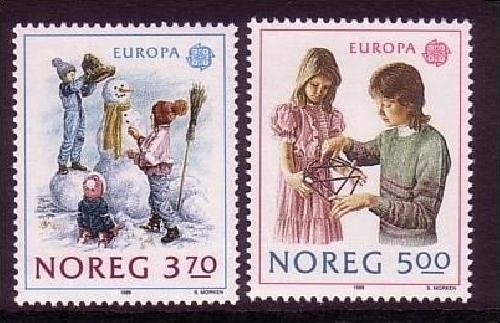NORWEGEN MI-NR. 1019-1020 POSTFRISCH(MINT) EUROPA 1989 - KINDERSPIELE