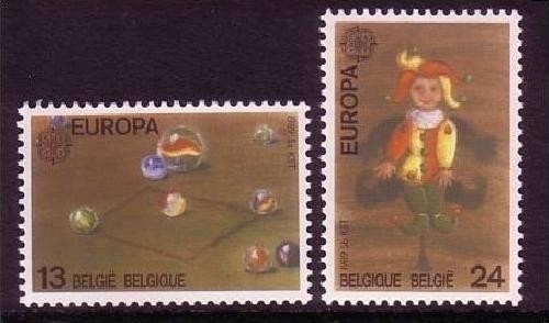 BELGIEN MI-NR. 2375-2376 POSTFRISCH EUROPA 1989 - KINDERSPIELE