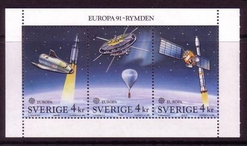 SCHWEDEN MI-NR. H-BLATT 186 C POSTFRISCH(MINT) EUROPA 1991 EUROPÄISCHE WELTRAUMFAHRT