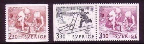 SCHWEDEN MI-NR. 1549-1551 POSTFRISCH(MINT) EUROPA 1989 KINDERSPIELE