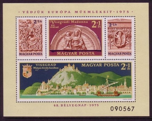 UNGARN BLOCK 115 A POSTFRISCH MITLÄUFER 1975 DENKMALSCHUTZJAHR